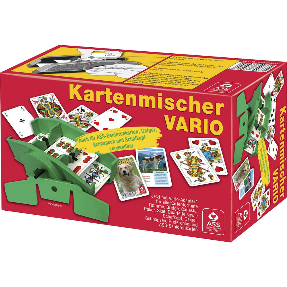 Kartenmischmaschine Vario mit Handkurbel