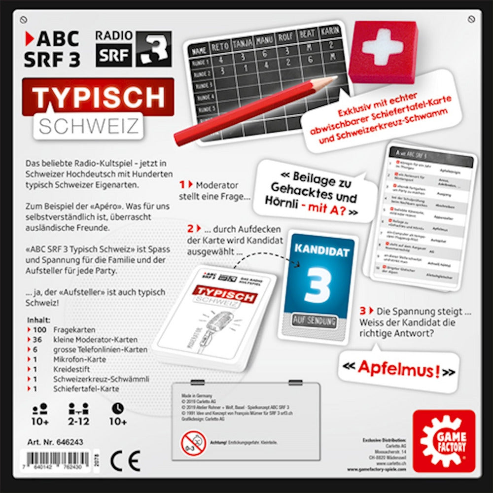 Game Factory ABC SRF 3 - Typisch Schweiz