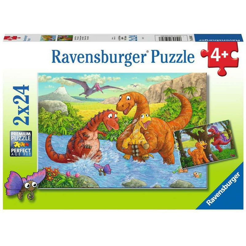 Puzzle jouer aux dinosaures