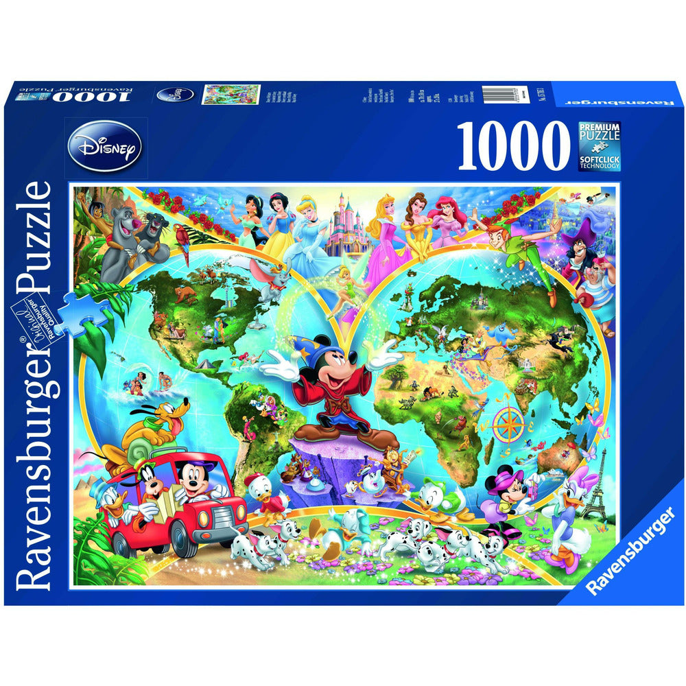 Puzzle Disneys Weltkarte