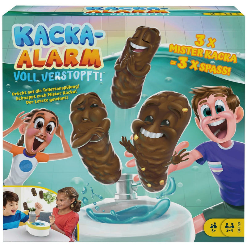 Mattel Spiele Kinderspiel Kacka-Alarm! Voll verstopft