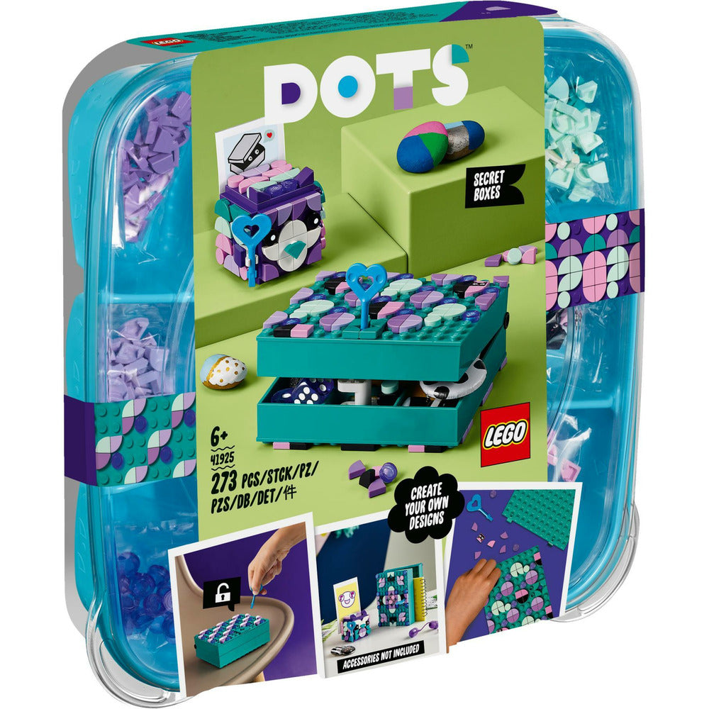 Boîte secrète LEGO Dots avec porte-clés 41925