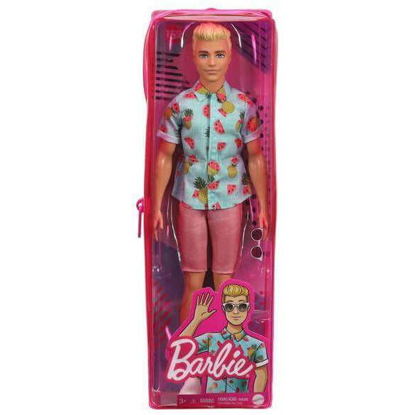 Poupée Barbie Ken Fashionistas dans une chemise avec un imprimé de fruits