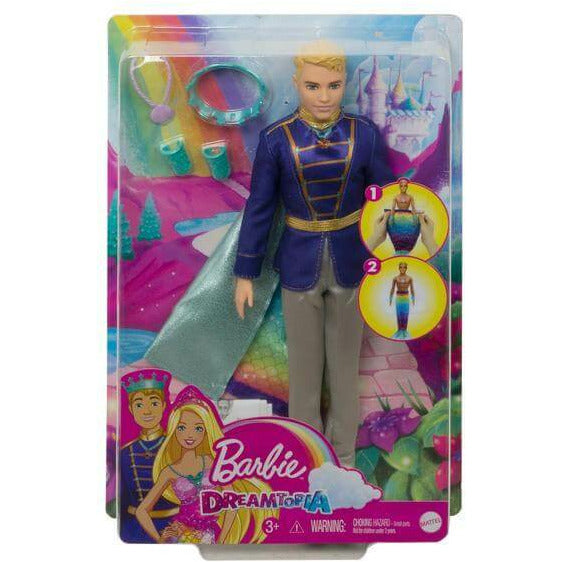 Barbie Puppe Dreamtopia 2-in-1 Prinz & Meermann