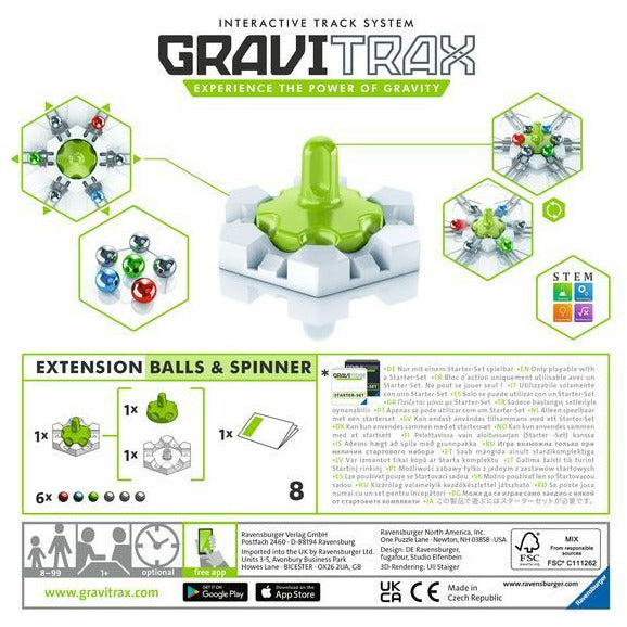 Accessoires de parcours à billes Ravensburger Balles & Spinner GraviTrax