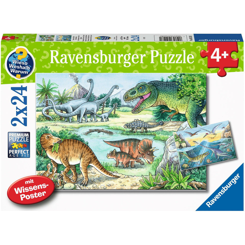 Puzzle dinosaures et leurs habitats