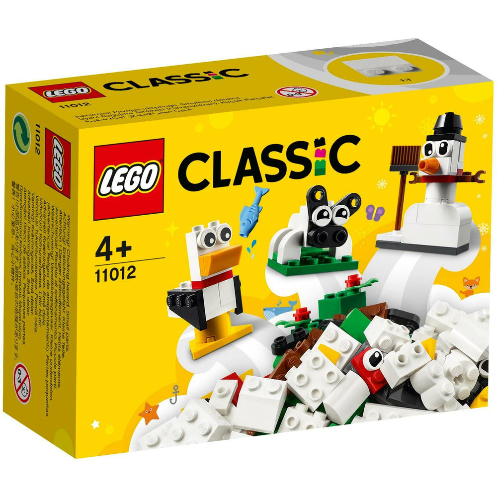 Ensemble de construction créative LEGO Classic avec des briques blanches 11012