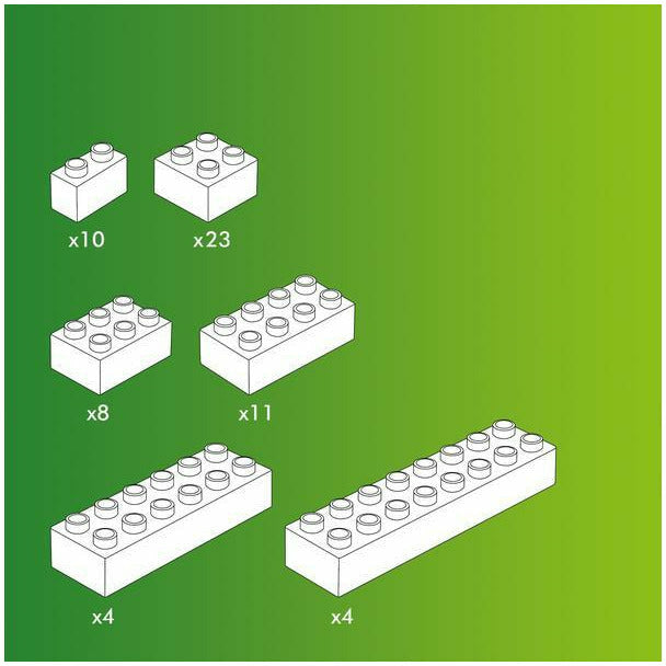 Ensemble de blocs de construction d'accessoires pour circuit à billes Hubelino - blanc 60 pièces