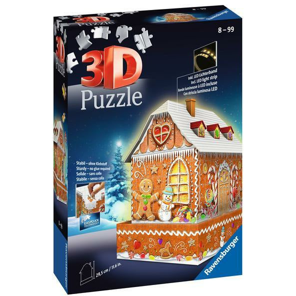 Ravensburger puzzle 3D maison en pain d'épice la nuit