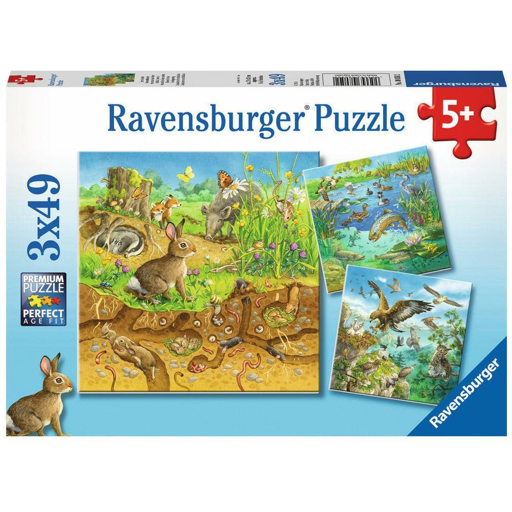 Puzzle Tiere in ihren Lebensr?umen