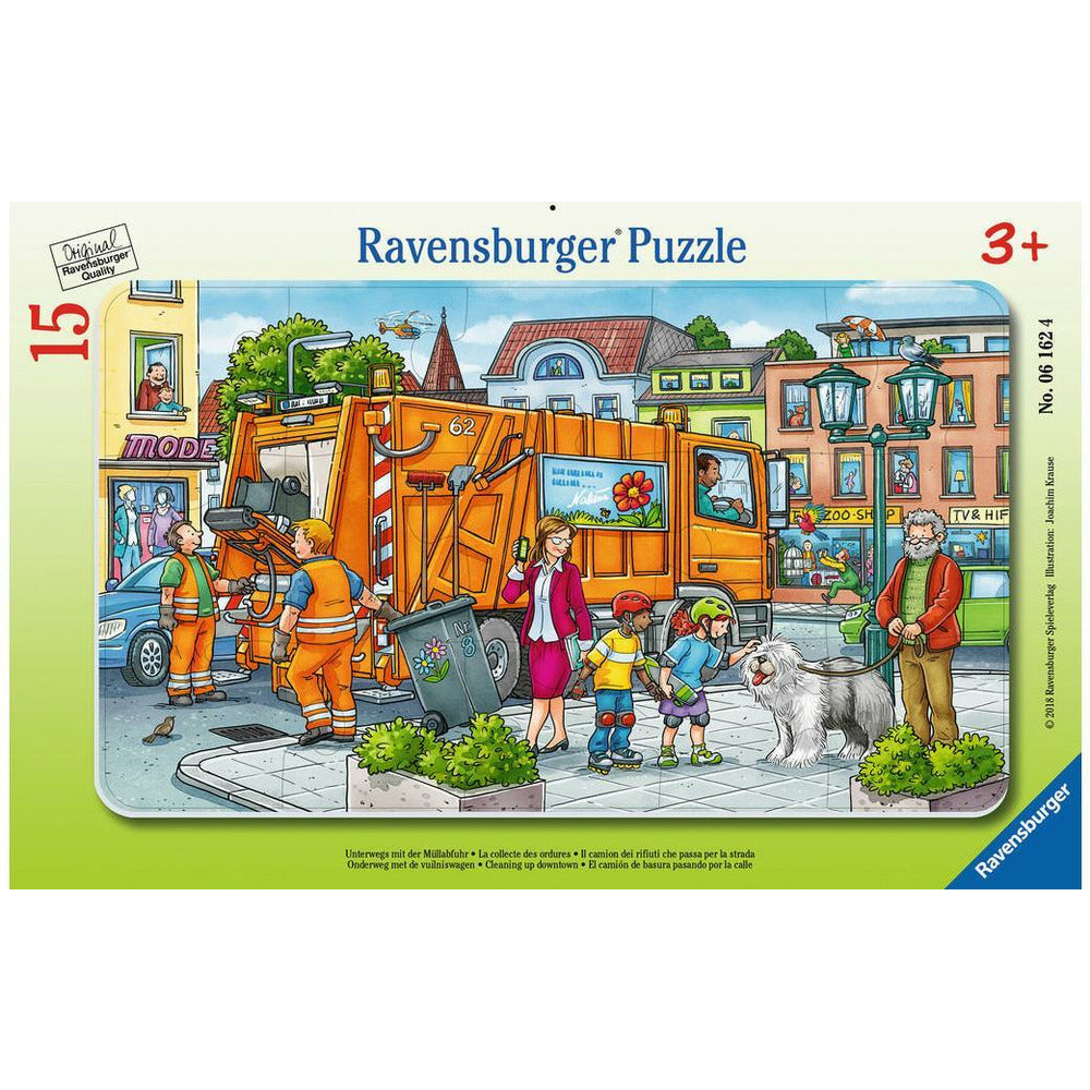 Puzzle Unterwegs mit Müllabfuhr