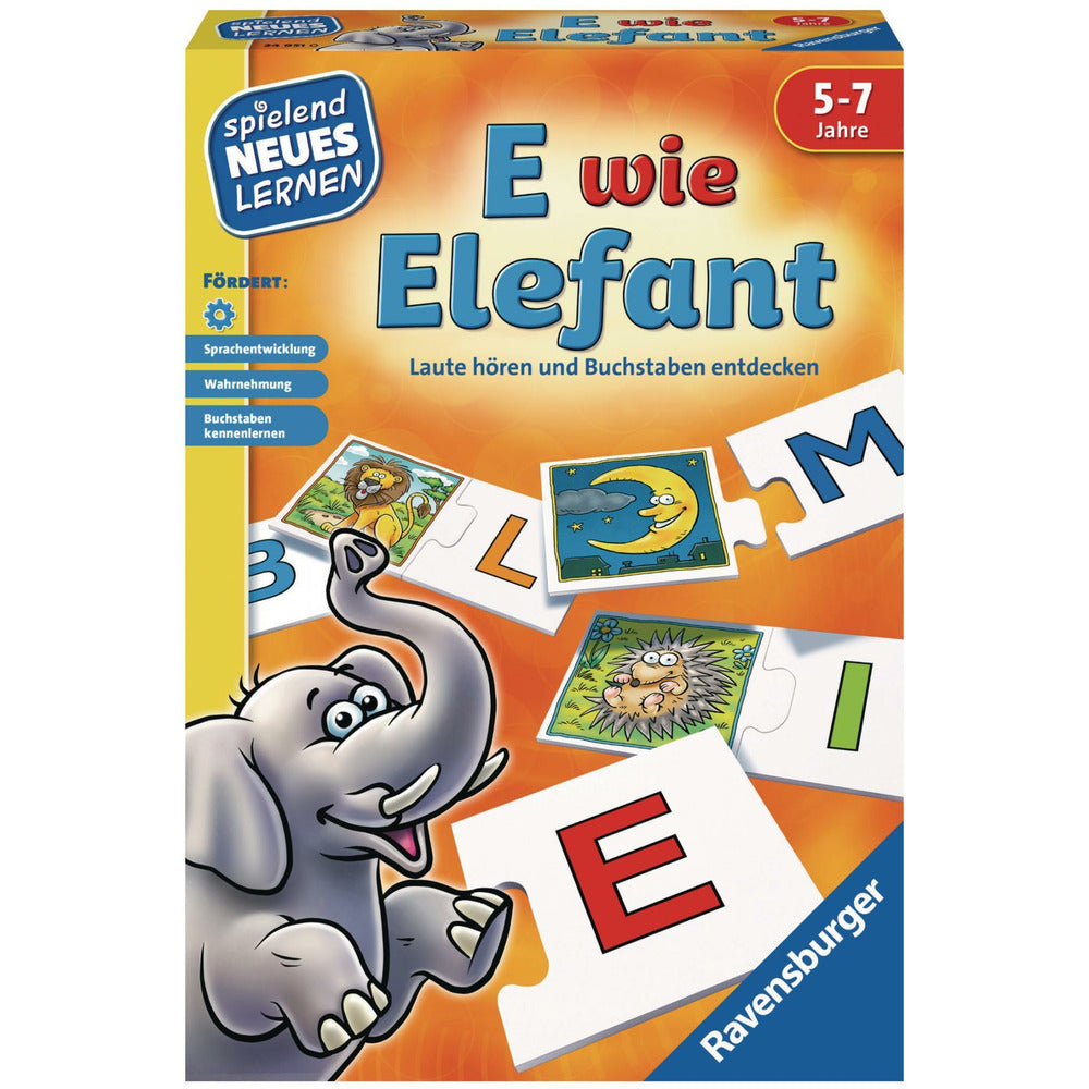 E pour éléphant