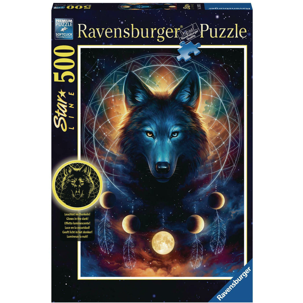 Puzzle Leuchtender Wolf