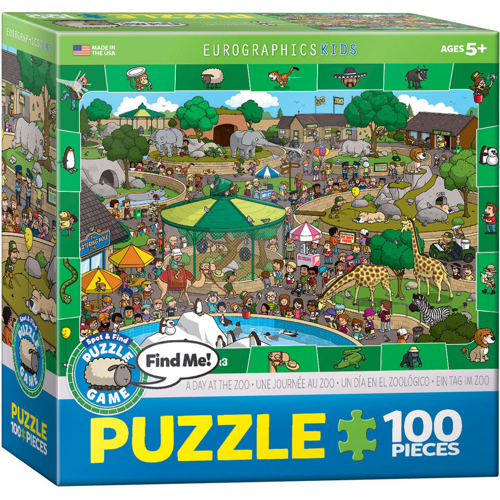 Puzzle Spot & Find - Ein Tag im Zoo