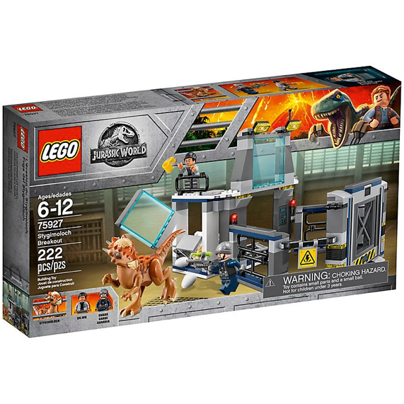 Lego monde jurassique éruption du stygimoloch 75927