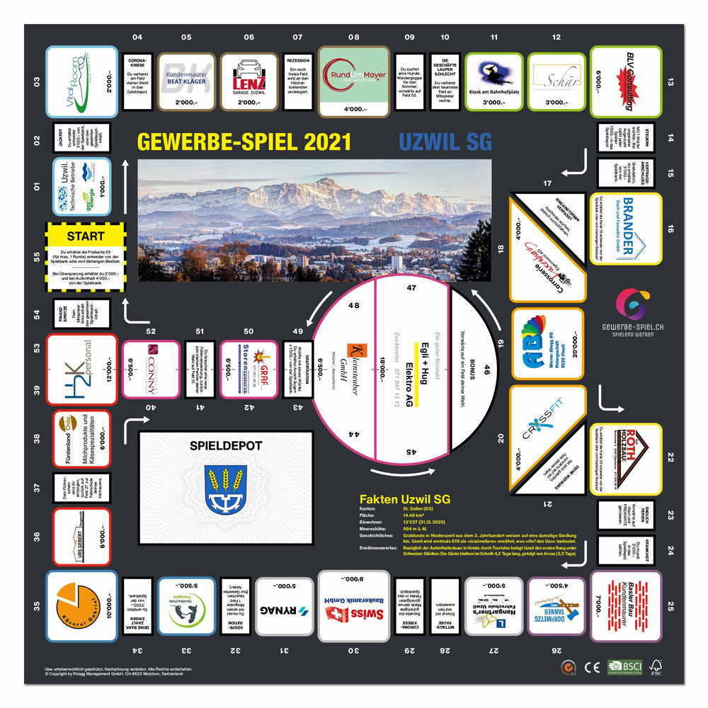 Gewerbe-Spiel - Brettspiel Uzwil SG (Deutsch)