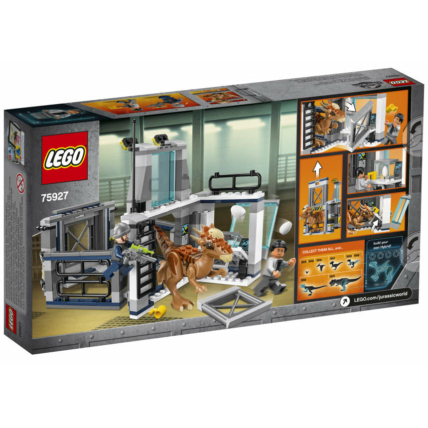 Lego monde jurassique éruption du stygimoloch 75927