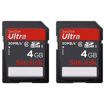 SANDISK Ultra 30MB/s SDHC 4GB 2-Pack