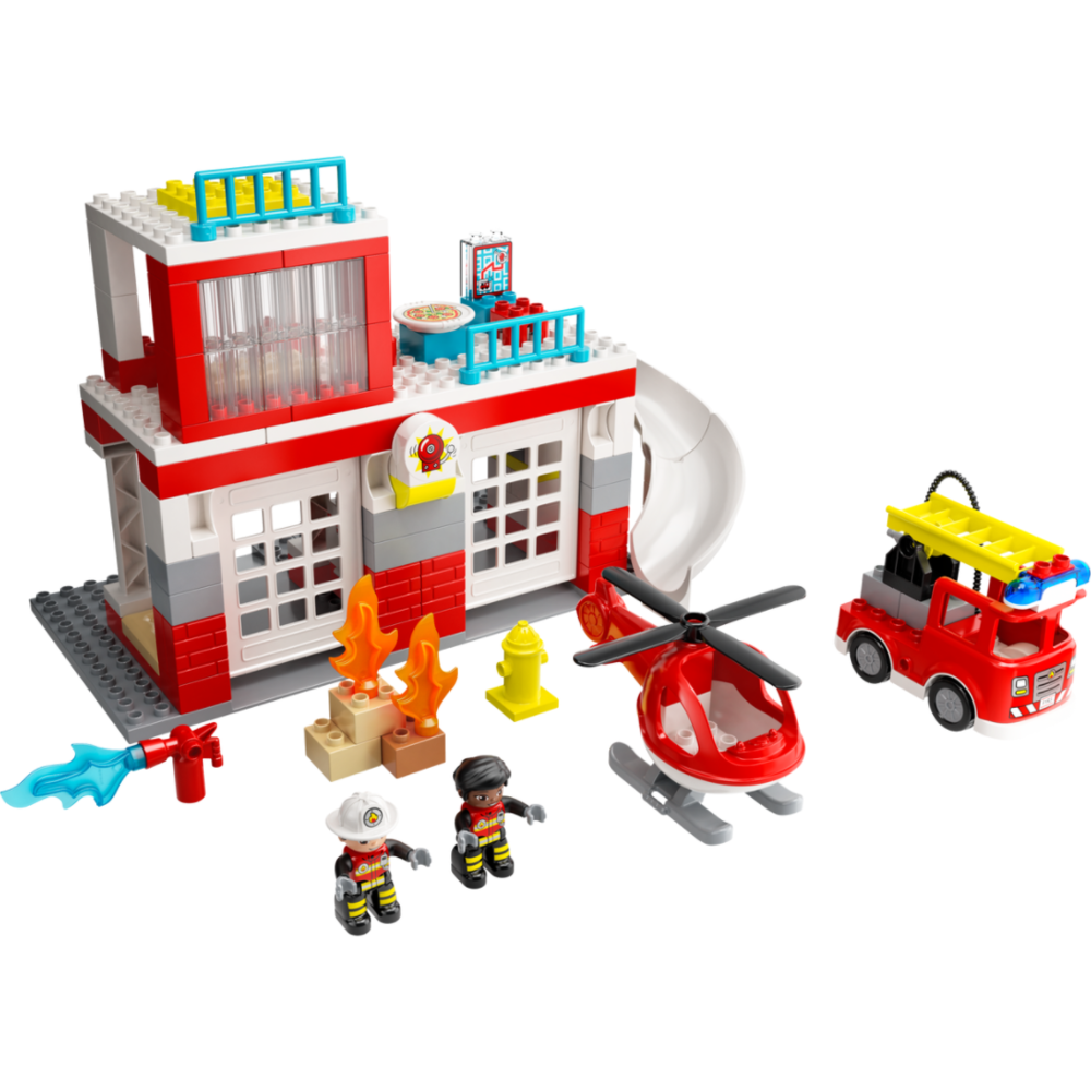 <transcy>LEGO DUPLO Caserne de pompiers avec hélicoptère 10970</transcy>