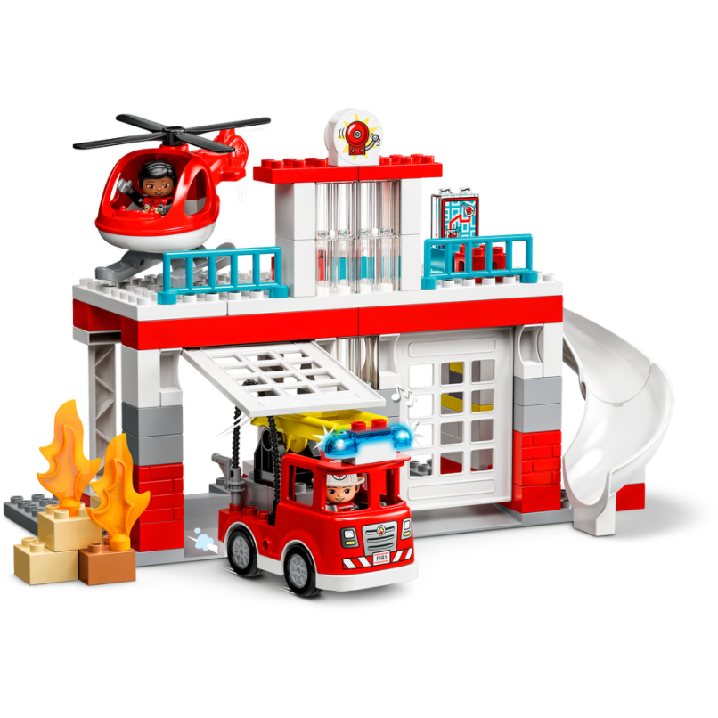 <transcy>LEGO DUPLO Caserne de pompiers avec hélicoptère 10970</transcy>