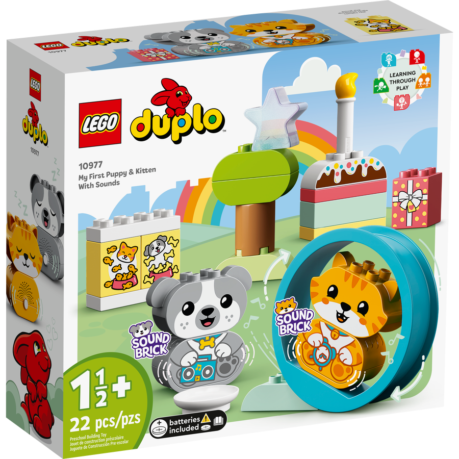 LEGO Duplo Mein erstes Hündchen & Kätzchen – mit Ton 10977