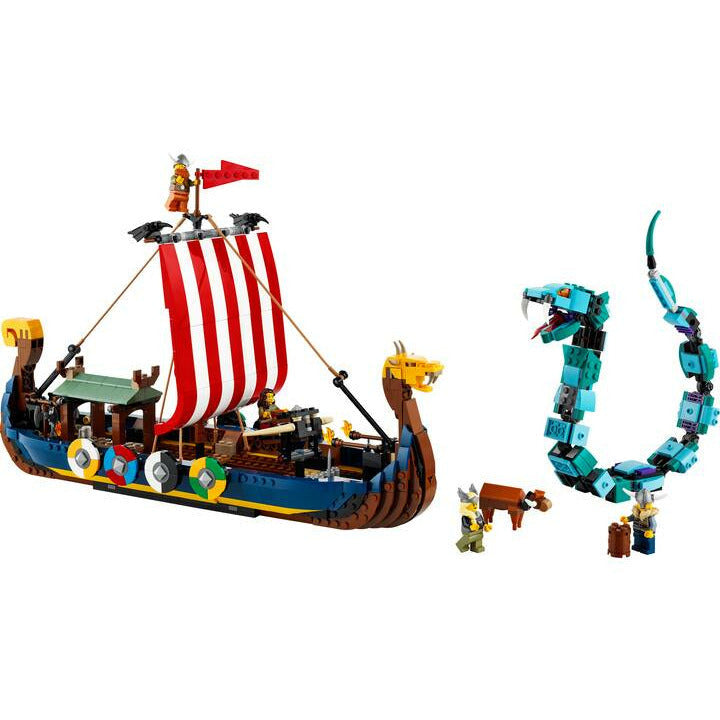 LEGO Creator 3-in-1 Wikingerschiff mit Midgardschlange 31132