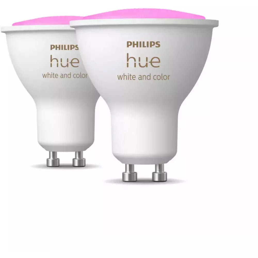 Philips Hue Leuchtmittel White & Color Ambiance, GU10, 2 Stück, BT