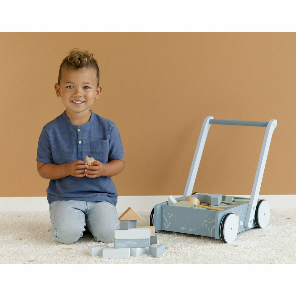 <transcy>Little Dutch Chariot avec cubes en bois Ocean</transcy>