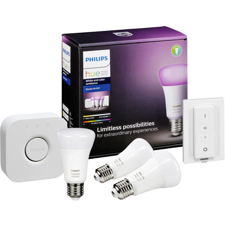 Philips Hue Starterset White & Color Ambiance, 3 x E27, 60 W